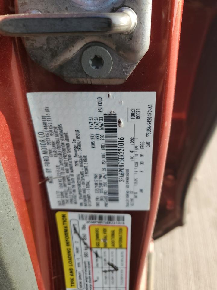 2014 Ford Fusion Se VIN: 3FA6P0H75ER221016 Lot: 61497154