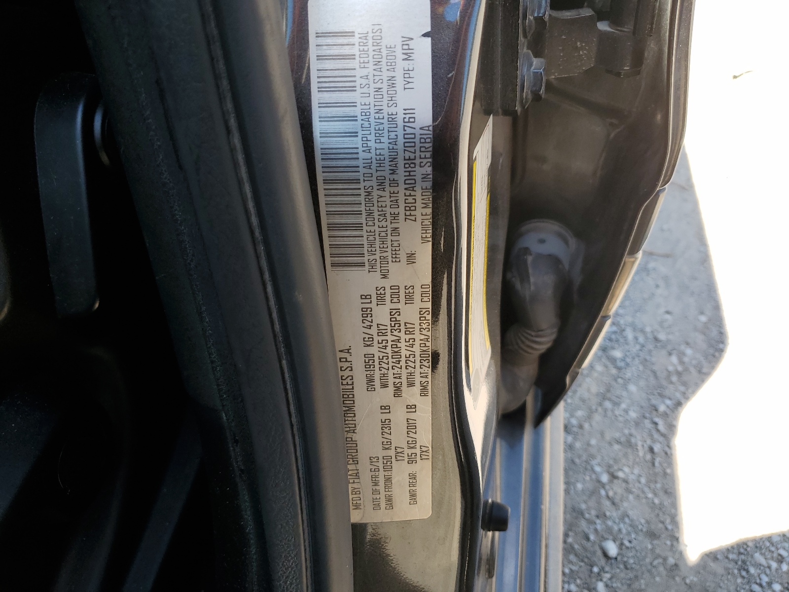 ZFBCFADH8EZ007611 2014 Fiat 500L Trekking