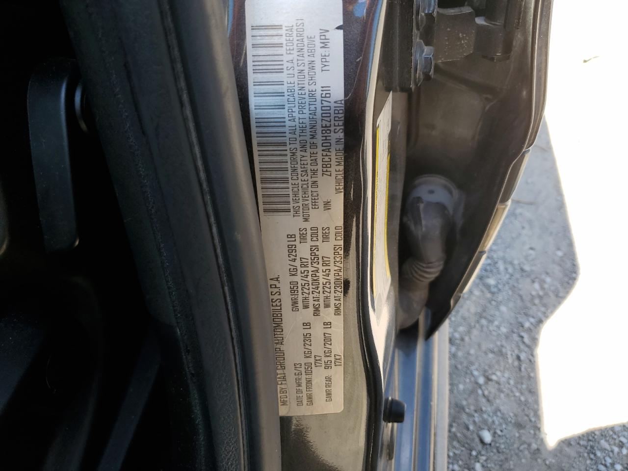 2014 Fiat 500L Trekking VIN: ZFBCFADH8EZ007611 Lot: 62323724