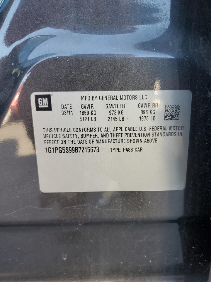 2011 Chevrolet Cruze Lt VIN: 1G1PG5S99B7215673 Lot: 63285704