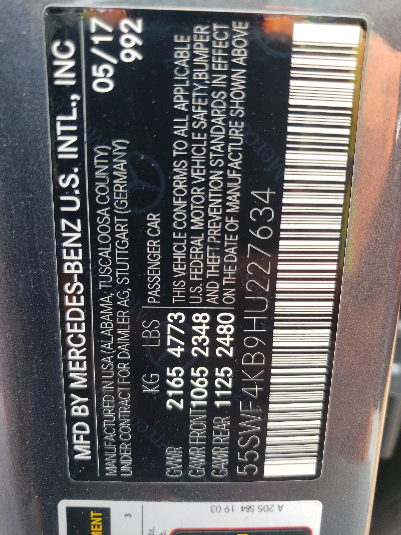 55SWF4KB9HU227634 2017 Mercedes-Benz C 300 4Matic