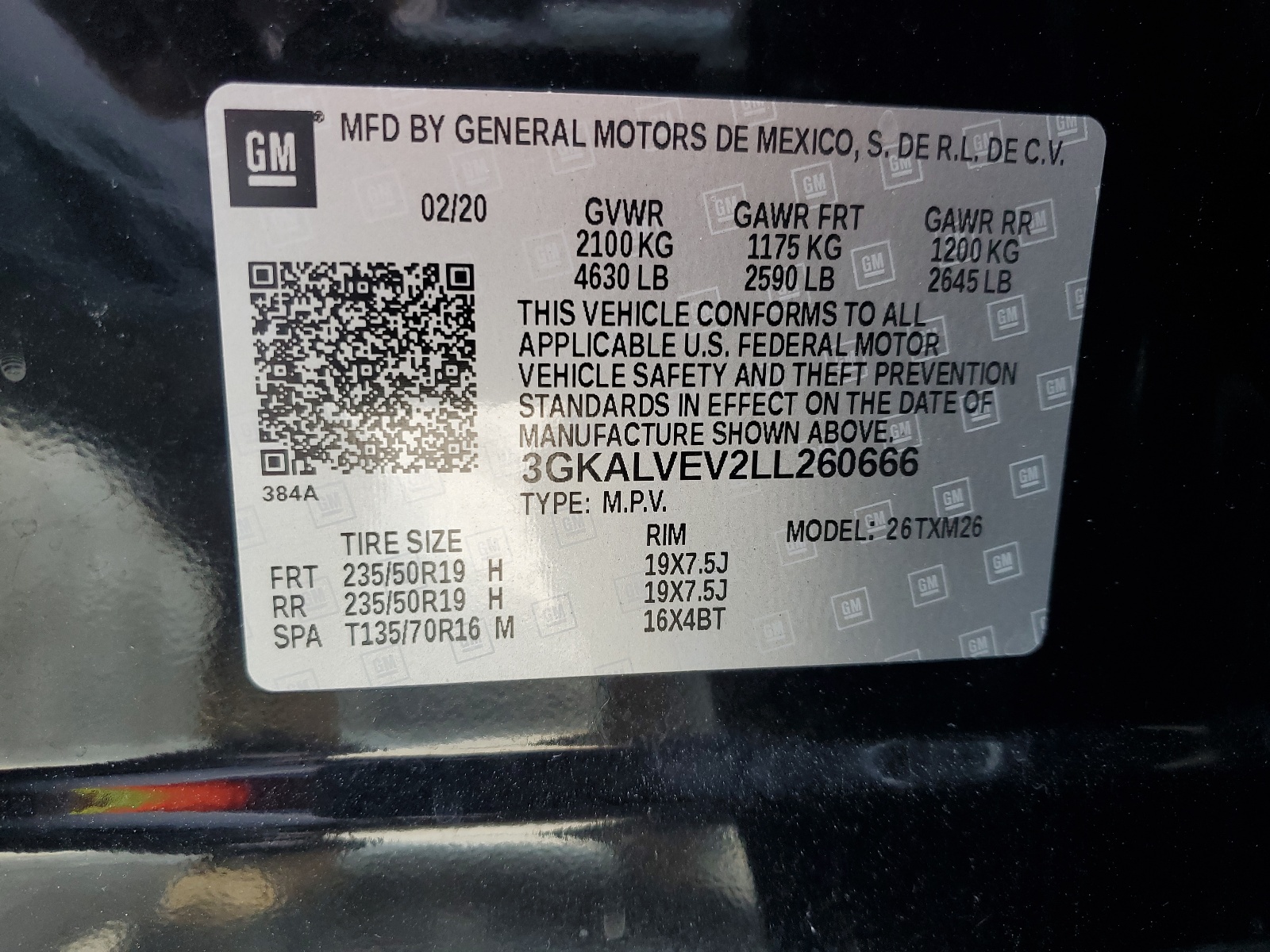 3GKALVEV2LL260666 2020 GMC Terrain Slt