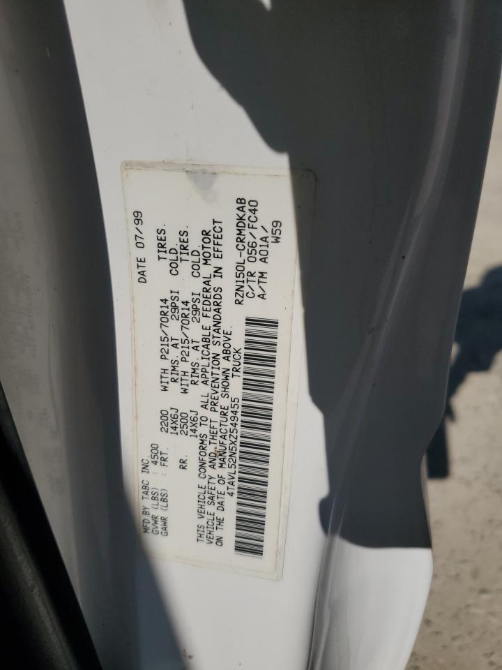 1999 Toyota Tacoma Xtracab VIN: 4TAVL52N5XZ549455 Lot: 63362334