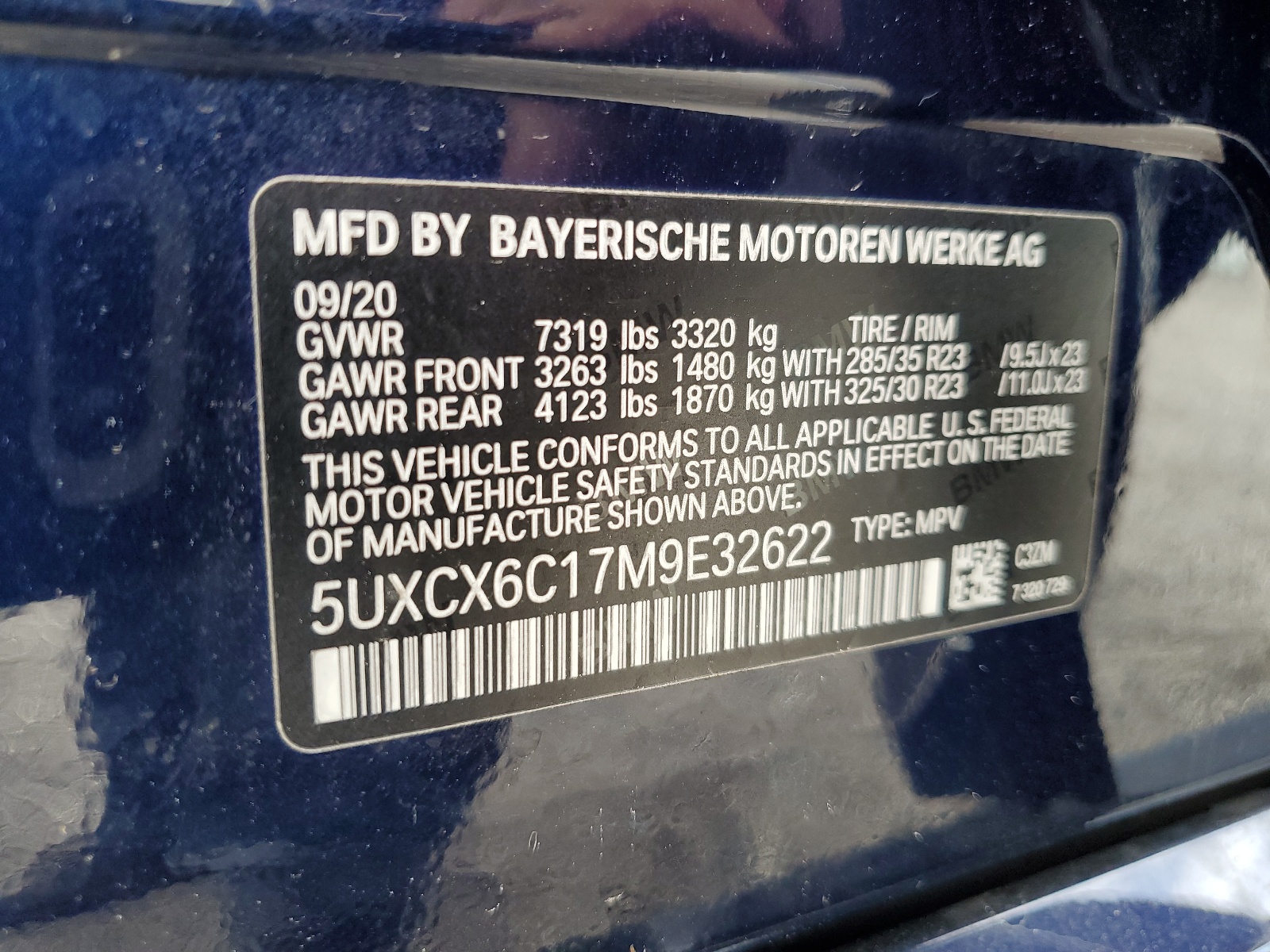 5UXCX6C17M9E32622 2021 BMW X7 Alpina Xb7