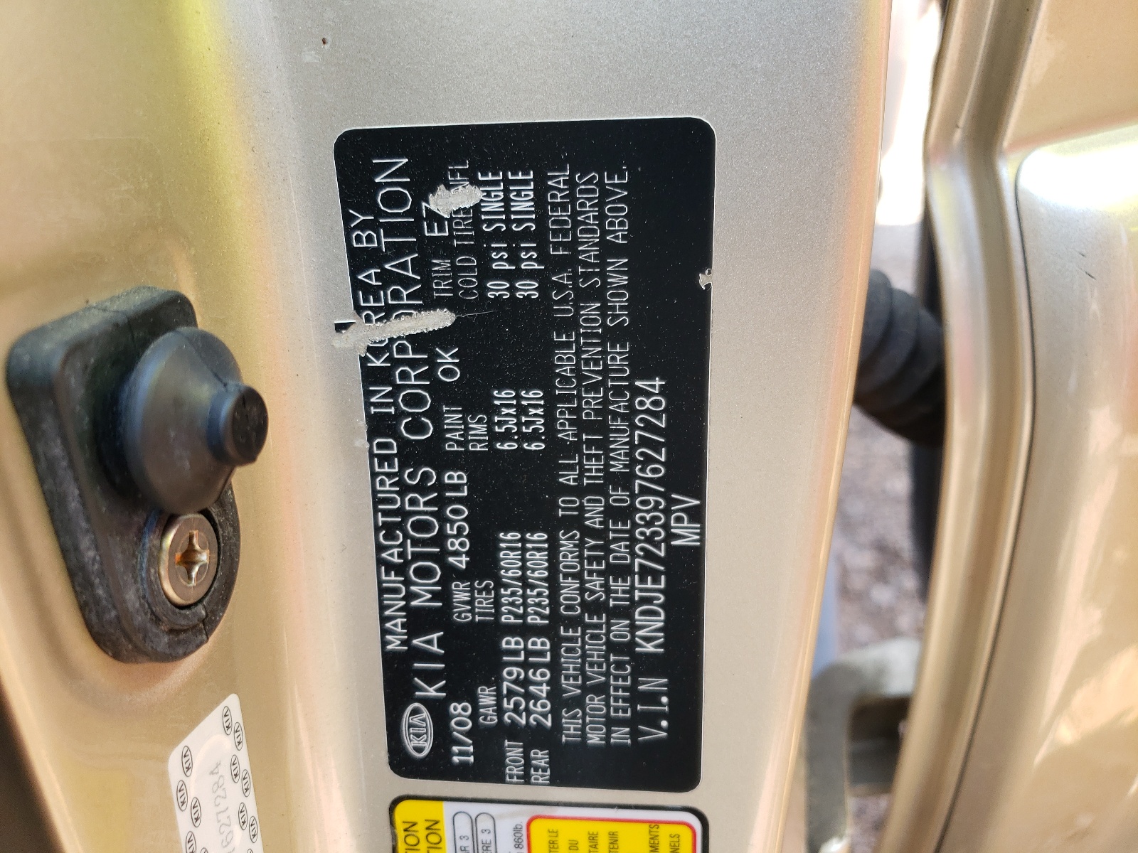 KNDJE723397627284 2009 Kia Sportage Lx