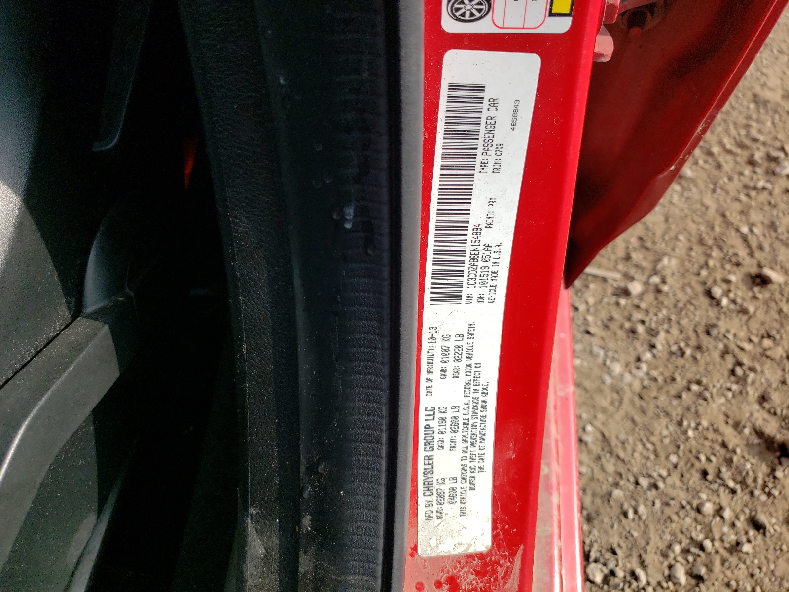 1C3CDZAB6EN154894 2014 Dodge Avenger Se