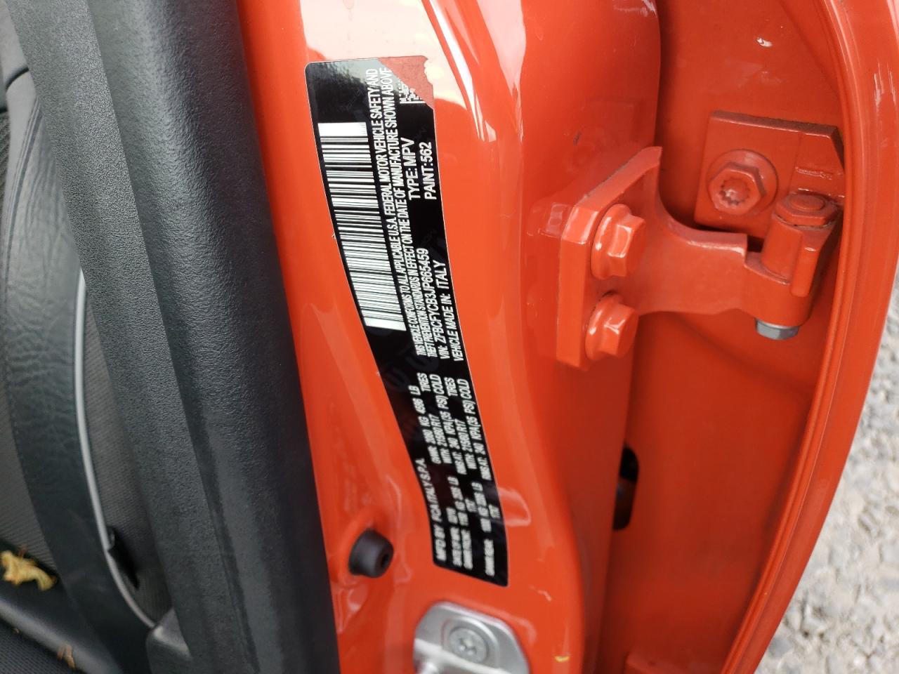 2018 Fiat 500X Trekking VIN: ZFBCFYCB3JP665459 Lot: 64594564