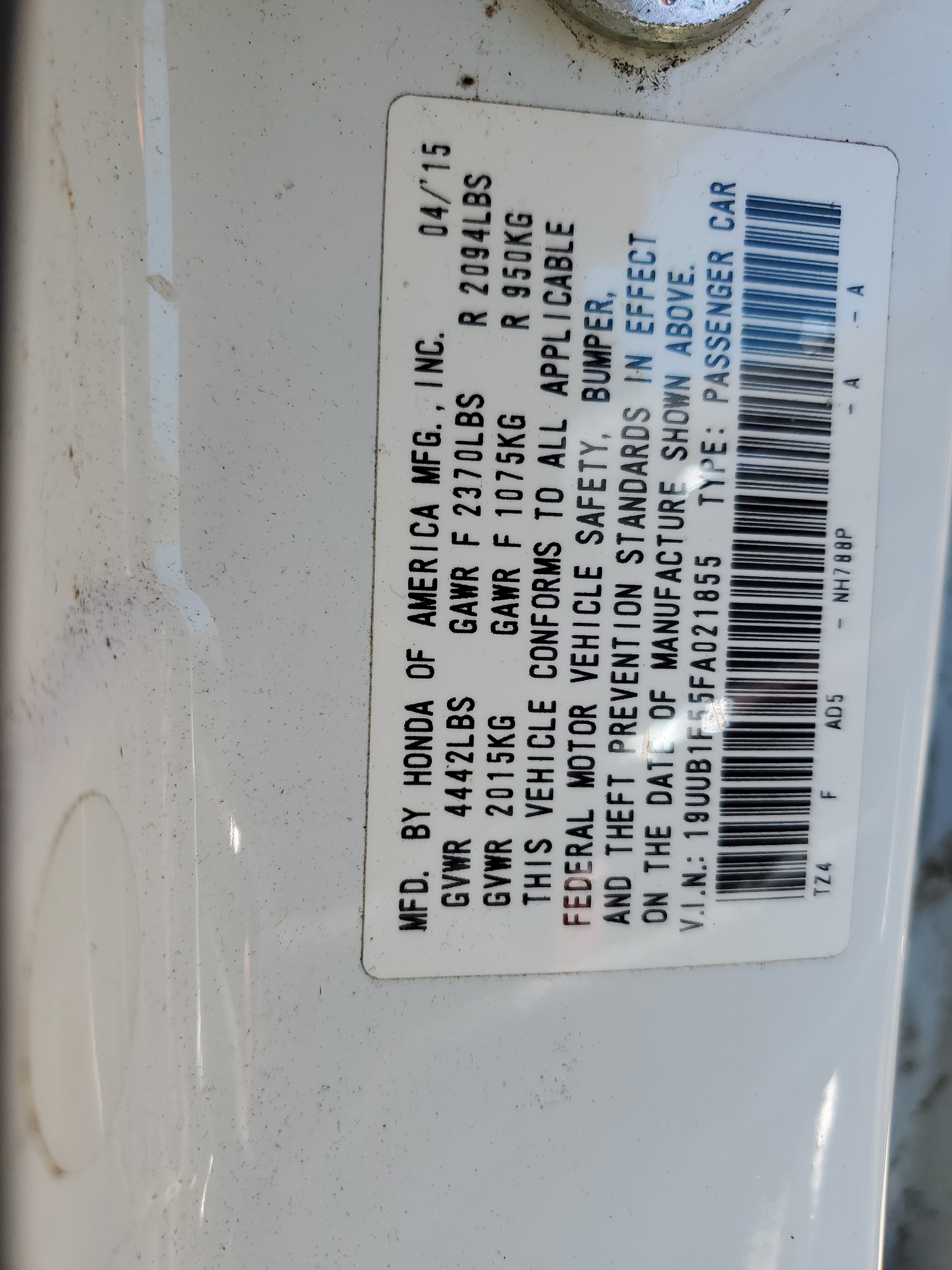 19UUB1F55FA021855 2015 Acura Tlx Tech