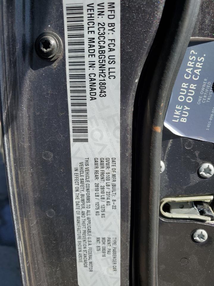 2022 Chrysler 300 S VIN: 2C3CCABG5NH218043 Lot: 63359814