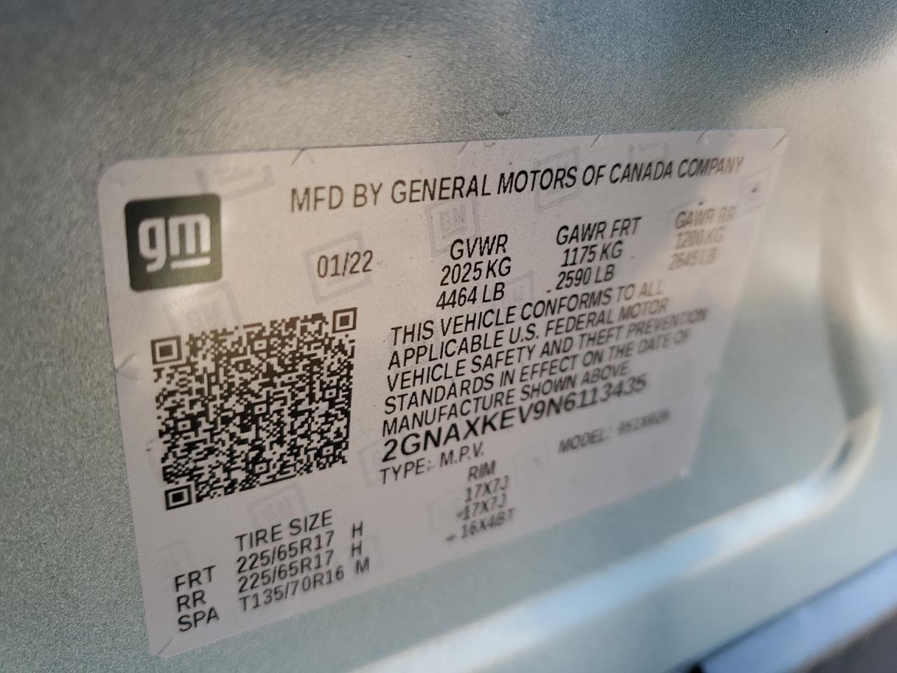 2GNAXKEV9N6113435 2022 CHEVROLET EQUINOX - Image 14