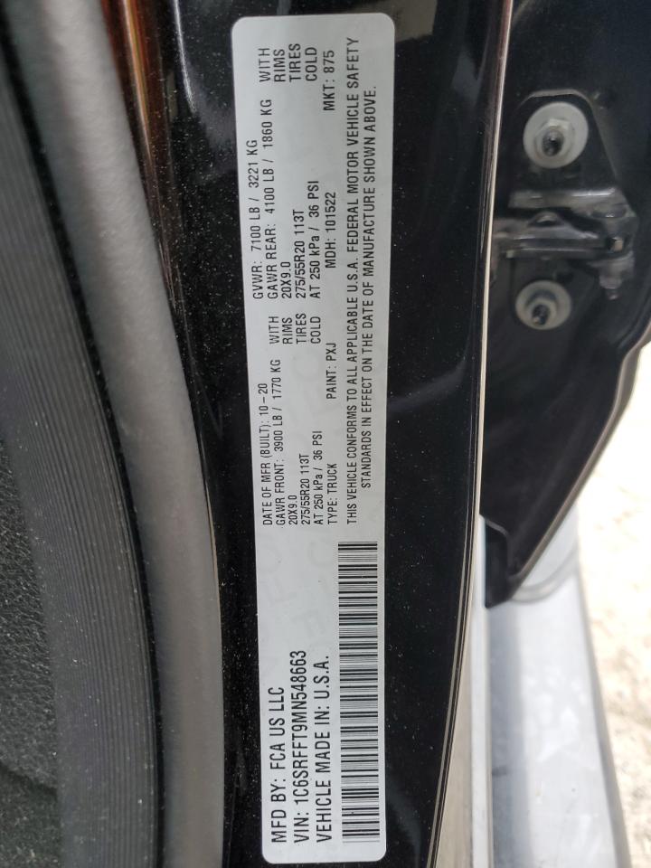 2021 Ram 1500 Big Horn/Lone Star VIN: 1C6SRFFT9MN548663 Lot: 65146124