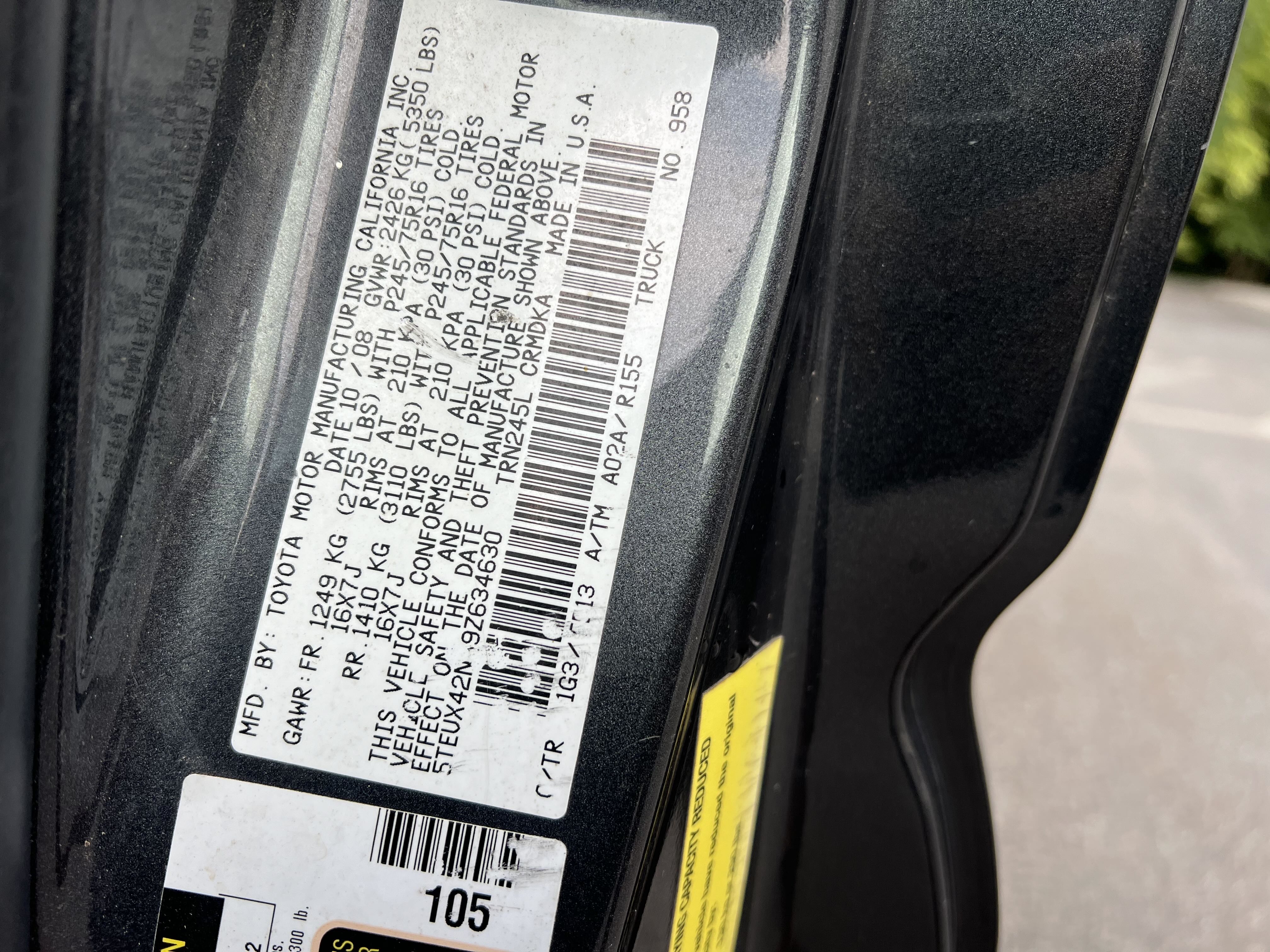 5TEUX42N99Z634630 2009 Toyota Tacoma Access Cab