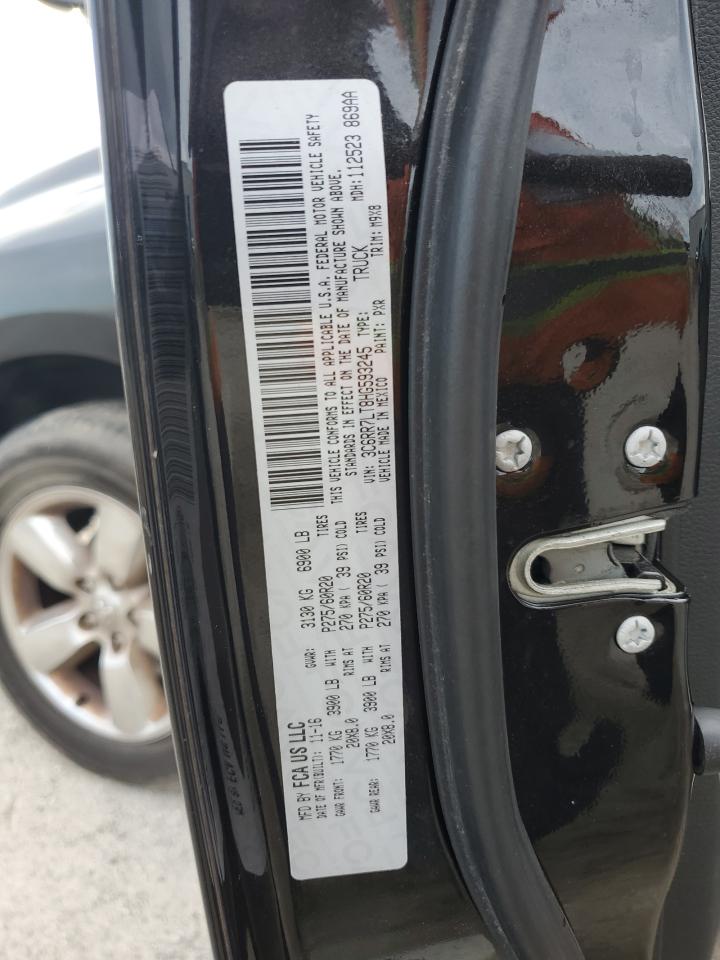 2017 Ram 1500 Slt VIN: 3C6RR7LT8HG593245 Lot: 63529414