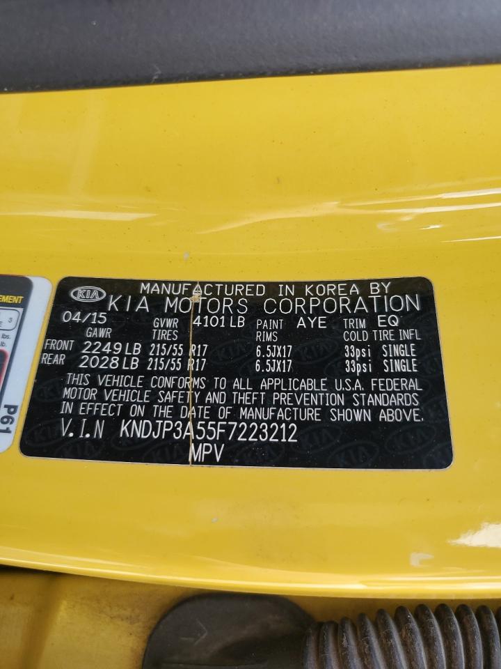 2015 Kia Soul + VIN: KNDJP3A55F7223212 Lot: 64644254