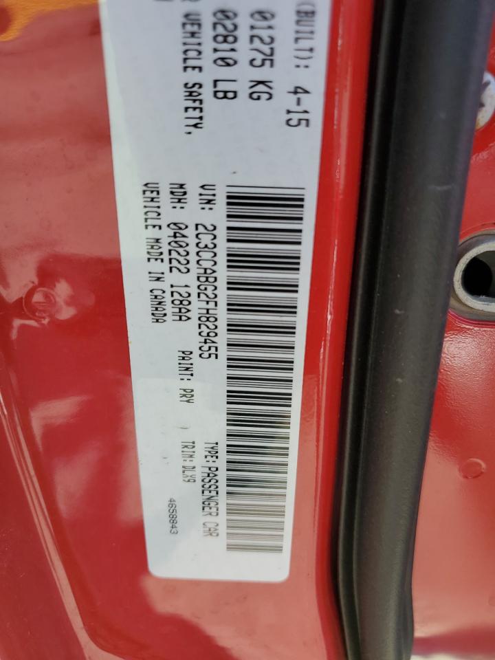 2015 Chrysler 300 S VIN: 2C3CCABG2FH829455 Lot: 62636404