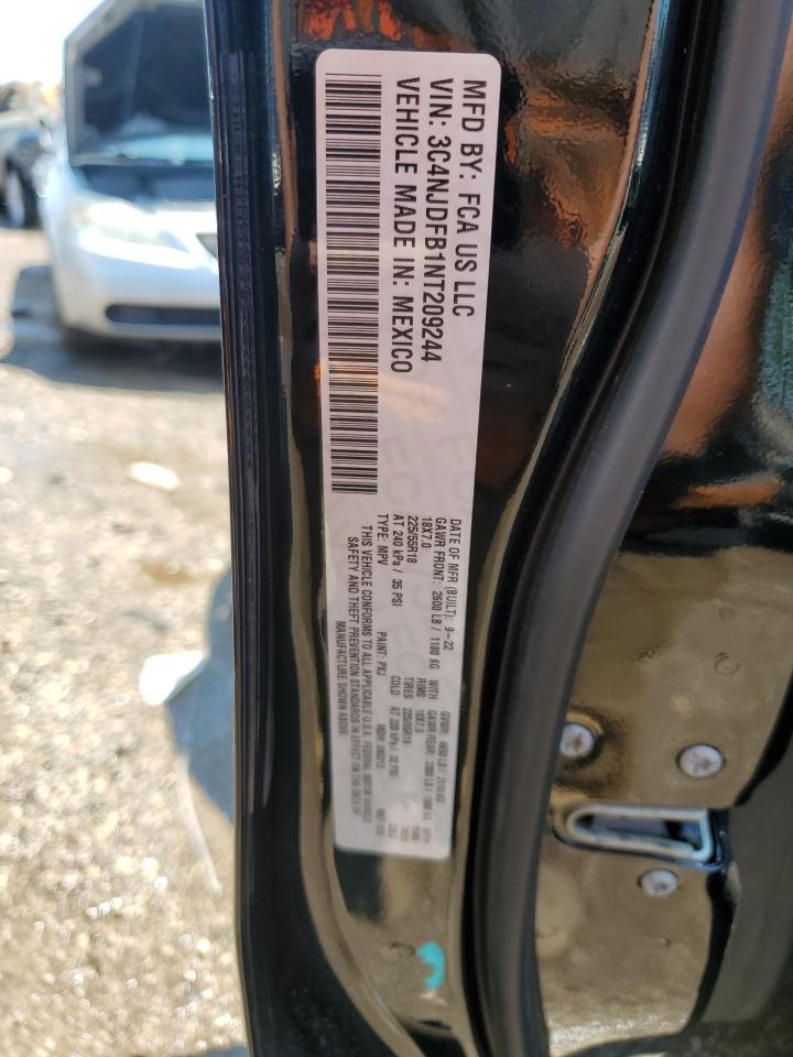 2022 Jeep Compass Latitude Lux VIN: 3C4NJDFB1NT209244 Lot: 62117344