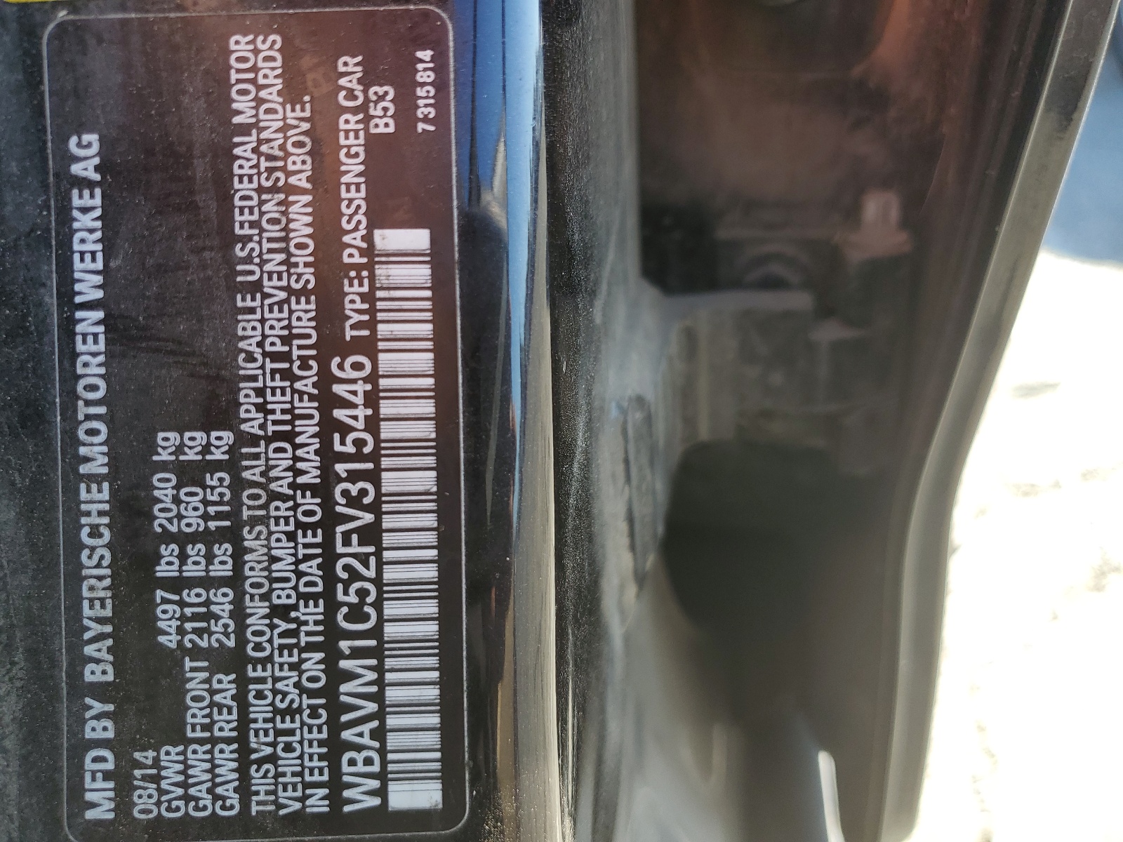 WBAVM1C52FV315446 2015 BMW X1 Sdrive28I