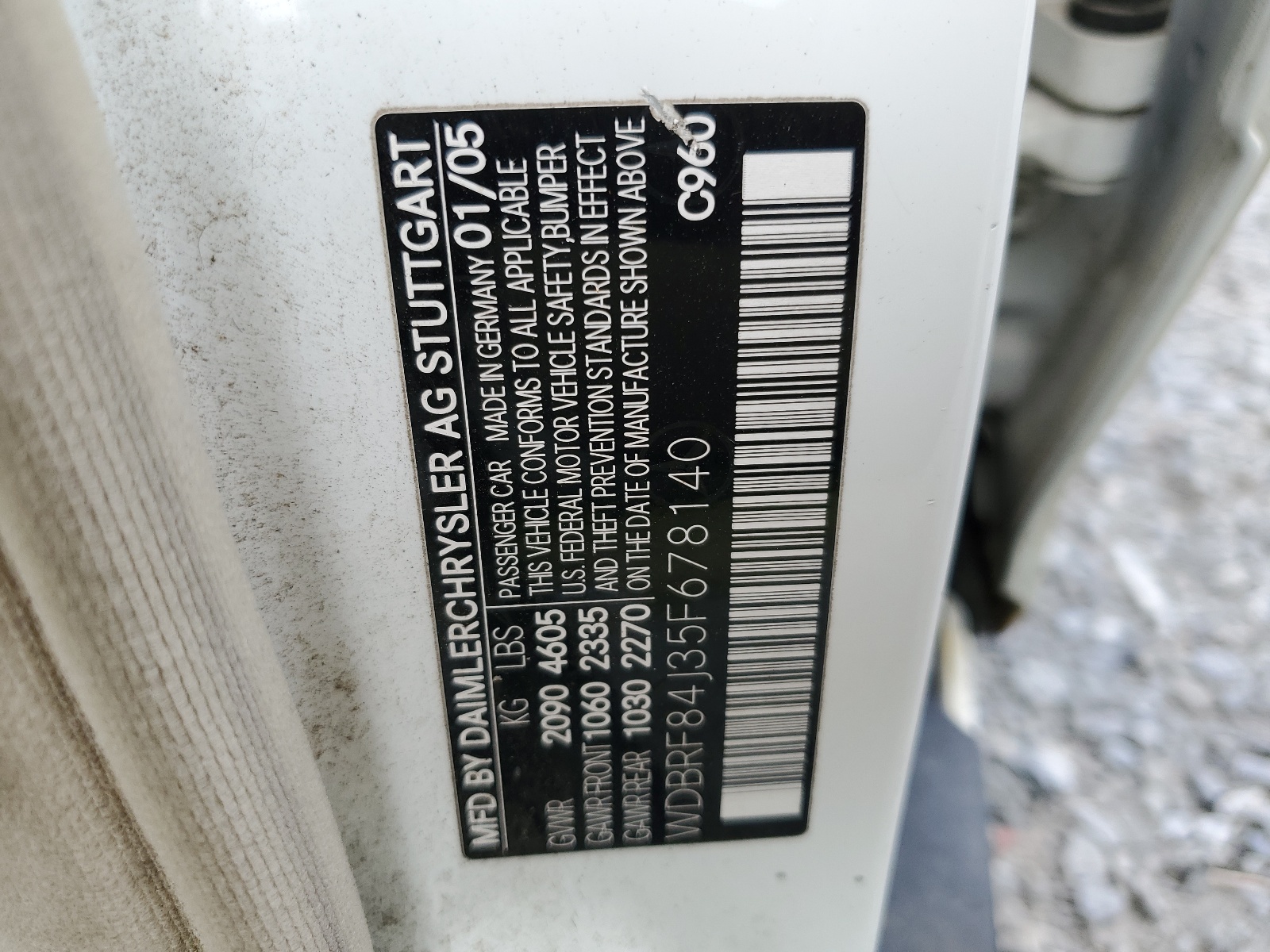 WDBRF84J35F678140 2005 Mercedes-Benz C 320 4Matic