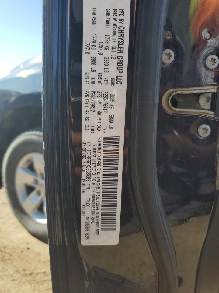 2013 Ram 1500 Slt VIN: 1C6RR7GTXDS535392 Lot: 65273184