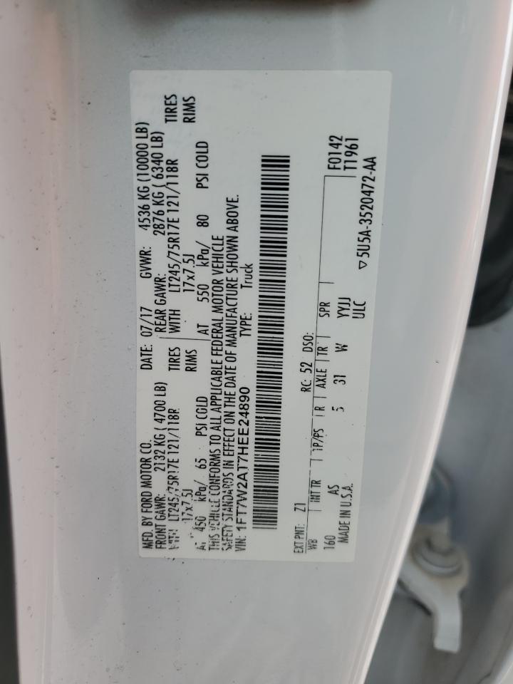 1FT7W2AT7HEE24890 2017 Ford F250 Super Duty