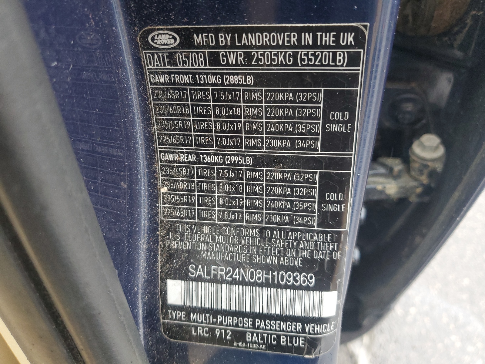 SALFR24N08H109369 2008 Land Rover Lr2 Hse