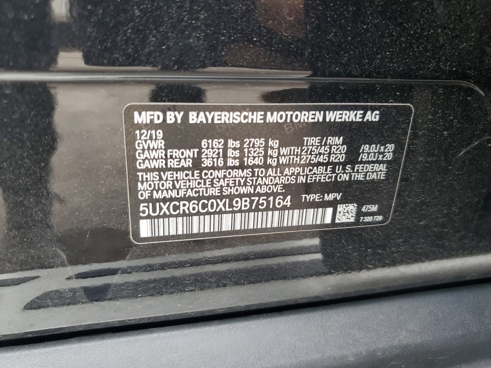 5UXCR6C0XL9B75164 2020 BMW X5 xDrive40I