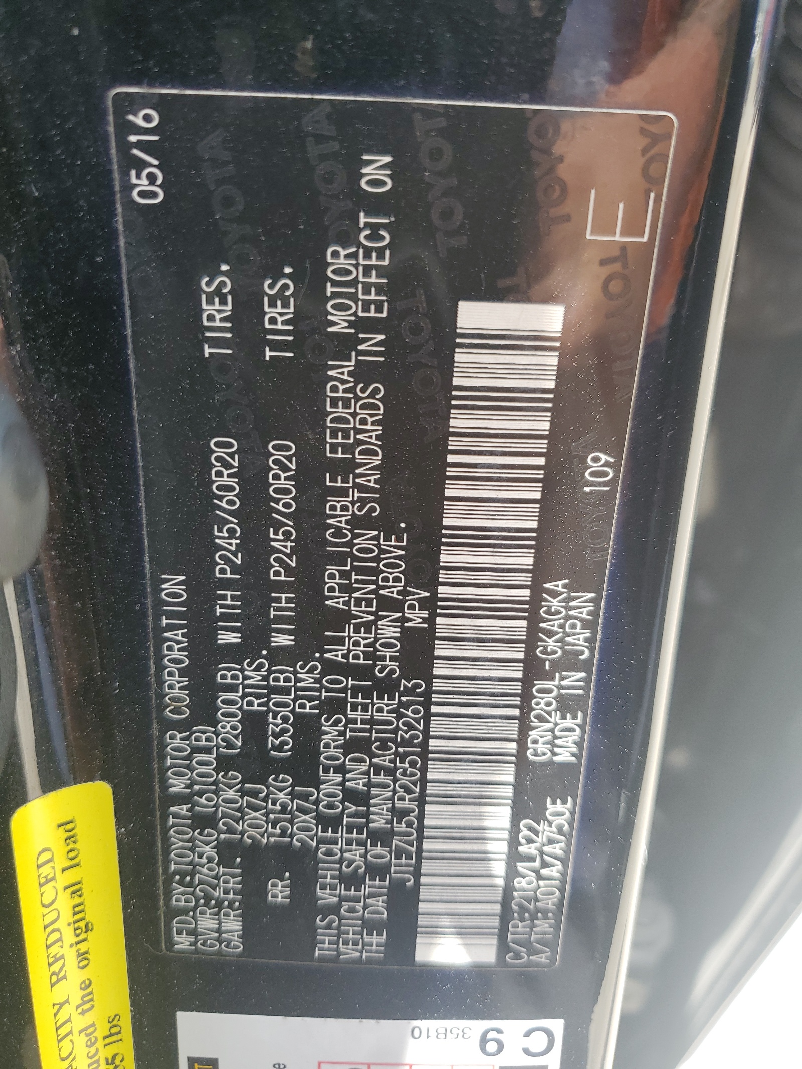 JTEZU5JR2G5132613 2016 Toyota 4Runner Sr5