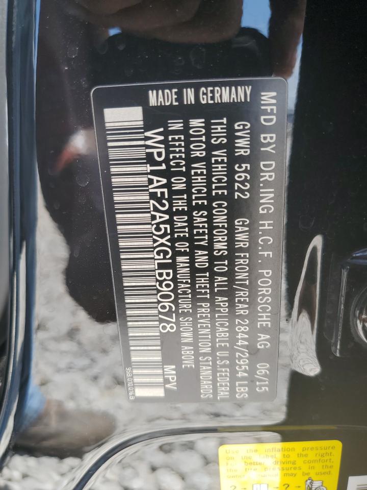 2016 Porsche Macan Turbo VIN: WP1AF2A5XGLB90678 Lot: 61833444