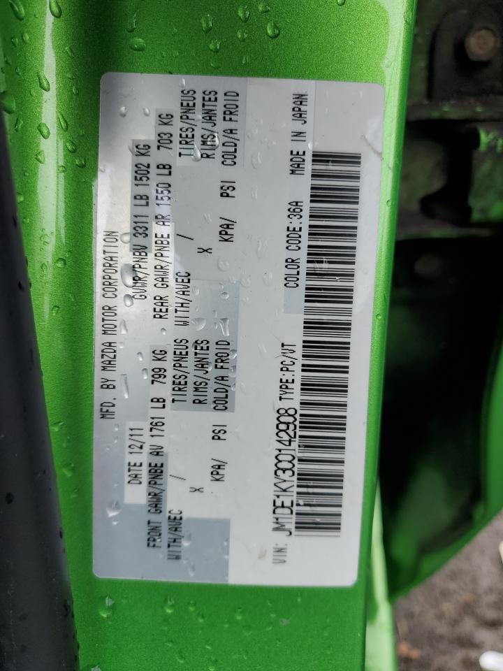 2012 Mazda Mazda2 VIN: JM1DE1KY3C0142908 Lot: 62504714