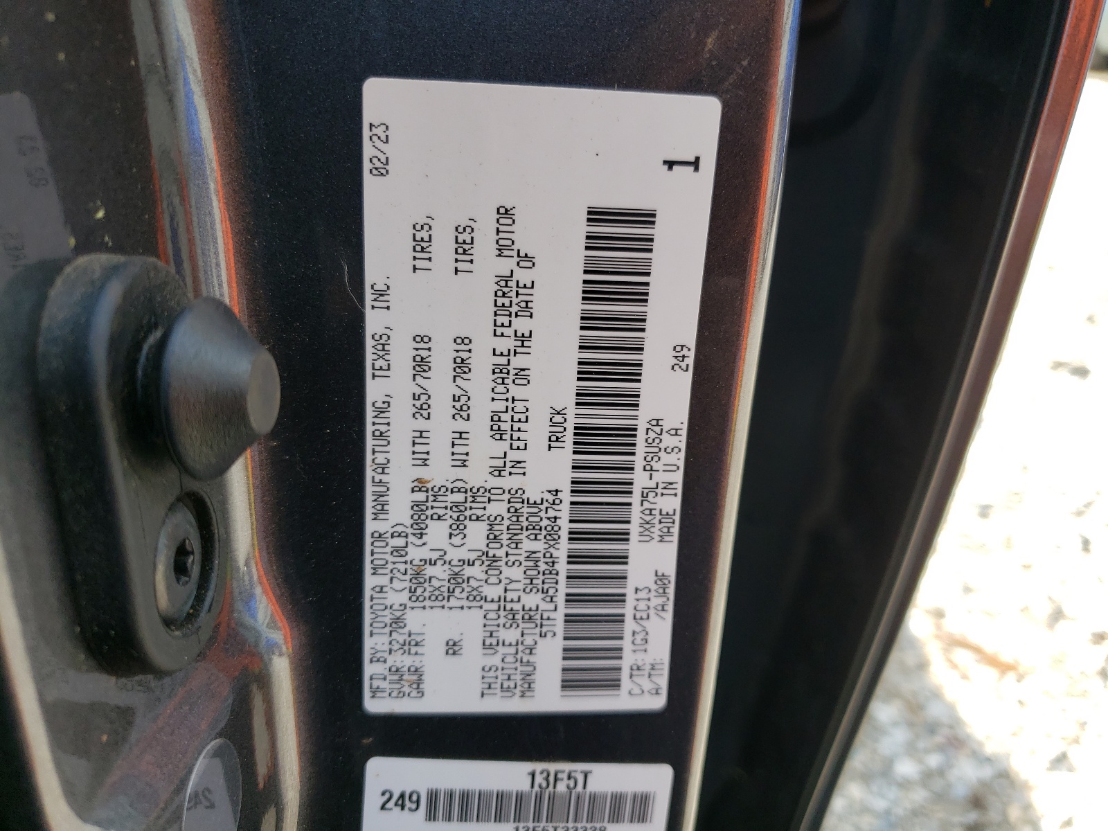 5TFLA5DB4PX084764 2023 Toyota Tundra Crewmax Sr