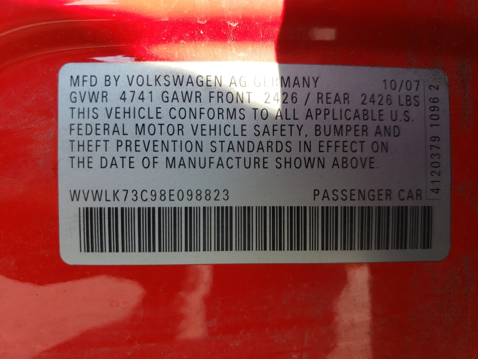 WVWLK73C98E098823 2008 Volkswagen Passat Wagon Komfort