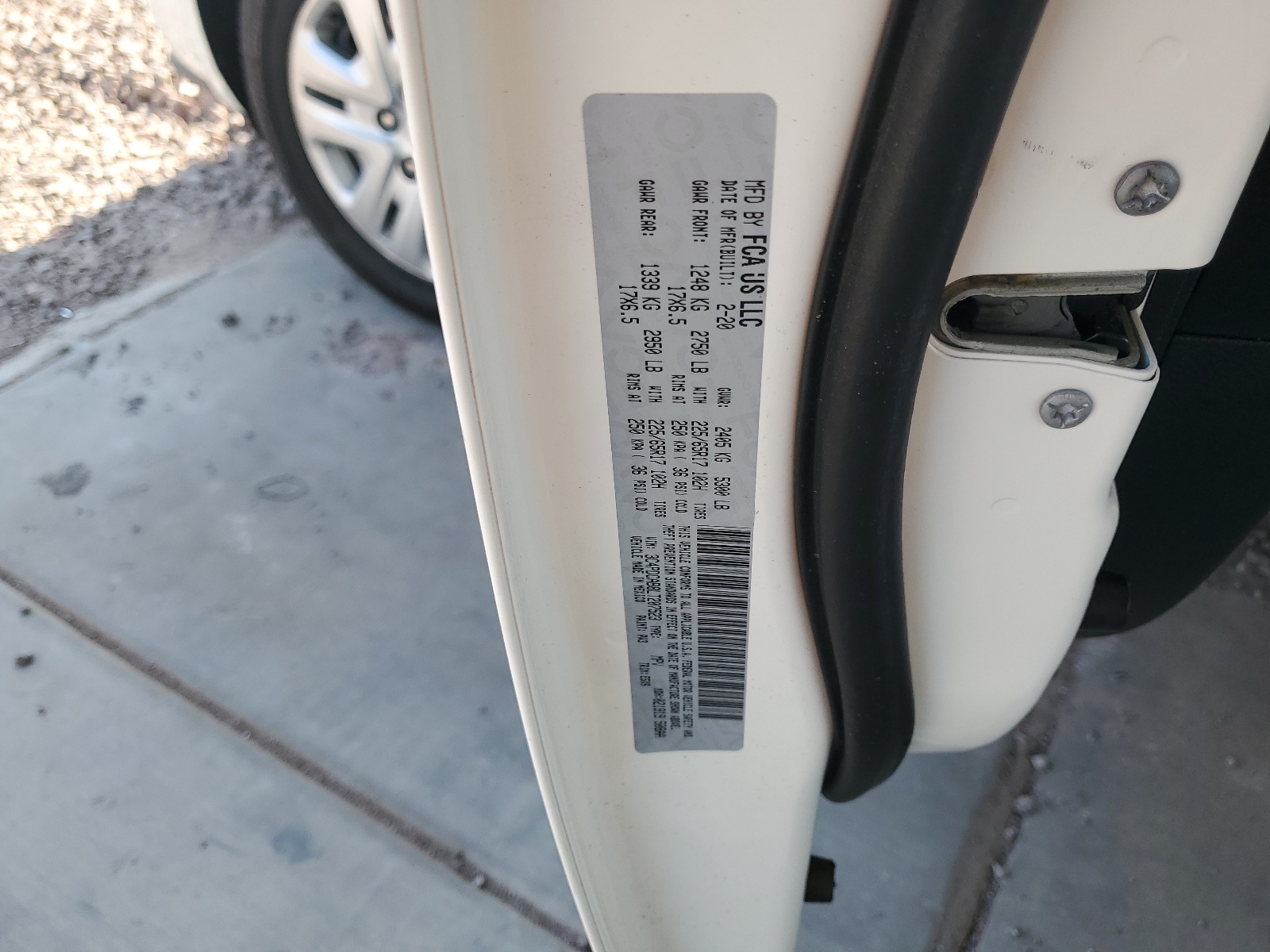 3C4PDCAB8LT207523 2020 Dodge Journey Se