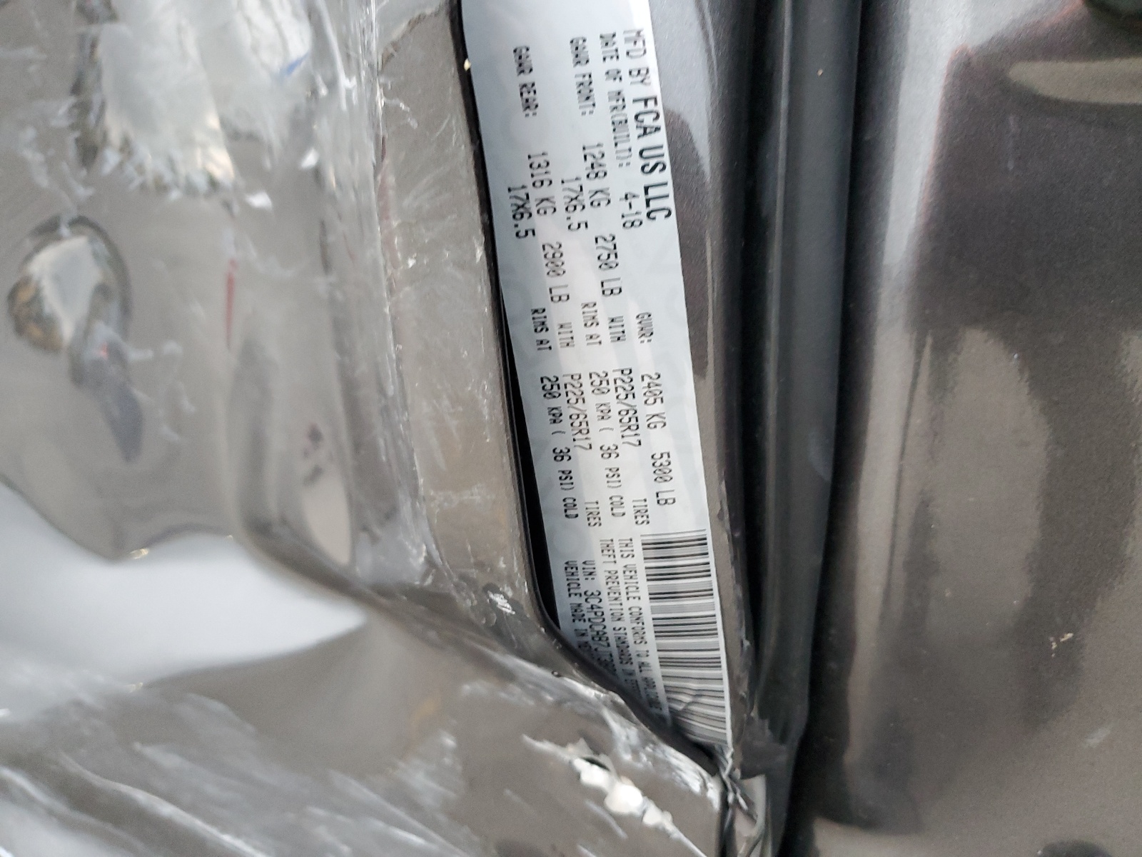 3C4PDCAB7JT382472 2018 Dodge Journey Se