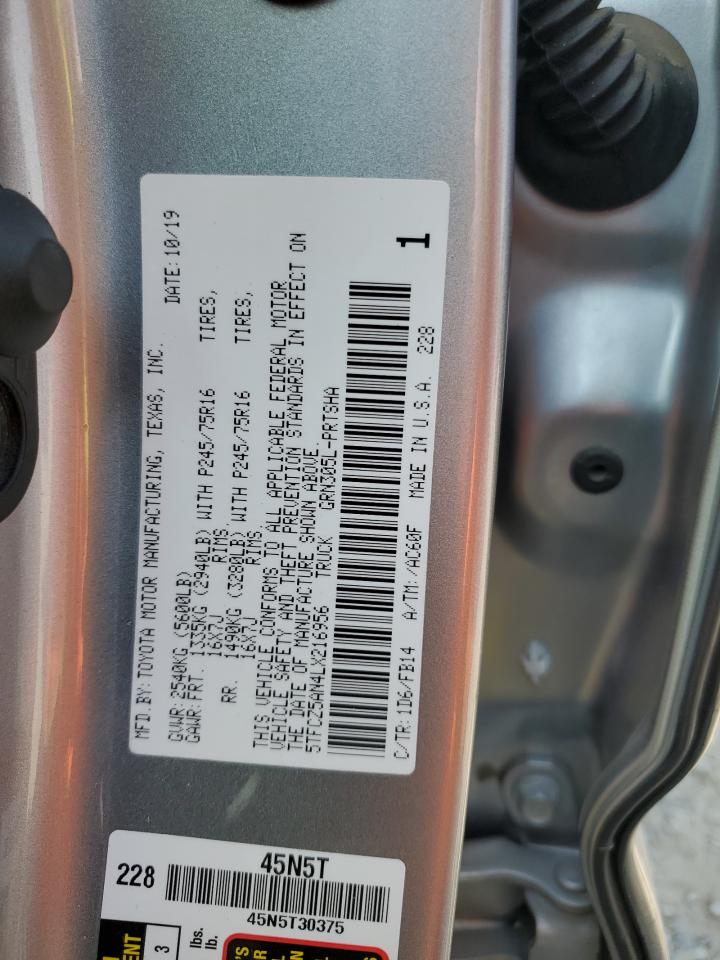 2020 Toyota Tacoma Double Cab VIN: 5TFCZ5AN4LX216956 Lot: 62948244