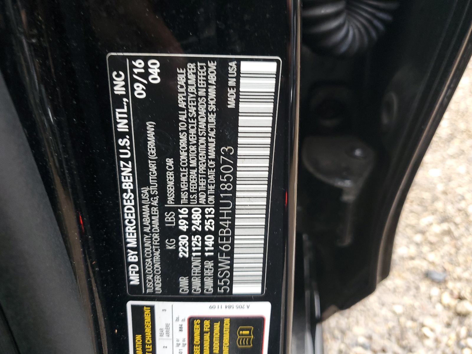 55SWF6EB4HU185073 2017 Mercedes-Benz C 43 4Matic Amg