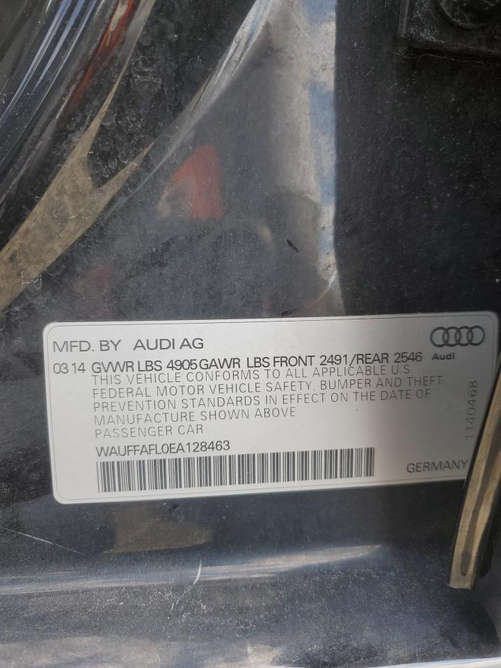 2014 Audi A4 Premium Plus VIN: WAUFFAFL0EA128463 Lot: 61306654