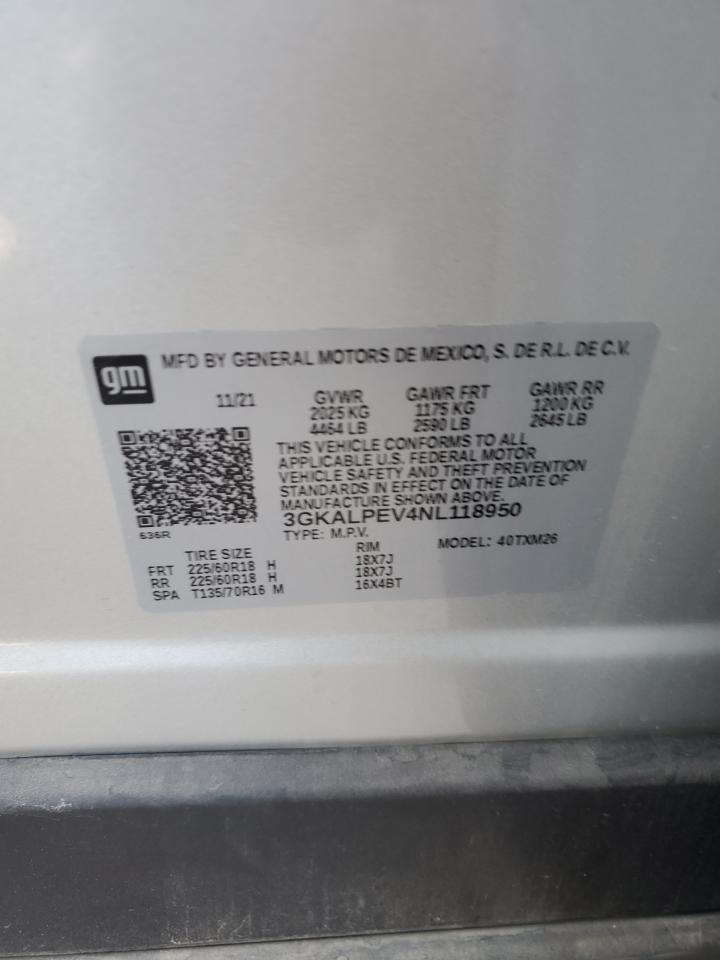 3GKALPEV4NL118950 2022 GMC Terrain Slt