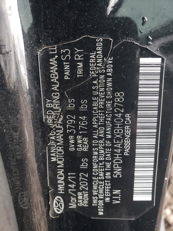 2011 Hyundai Elantra Gls VIN: 5NPDH4AEXBH042788 Lot: 64586684