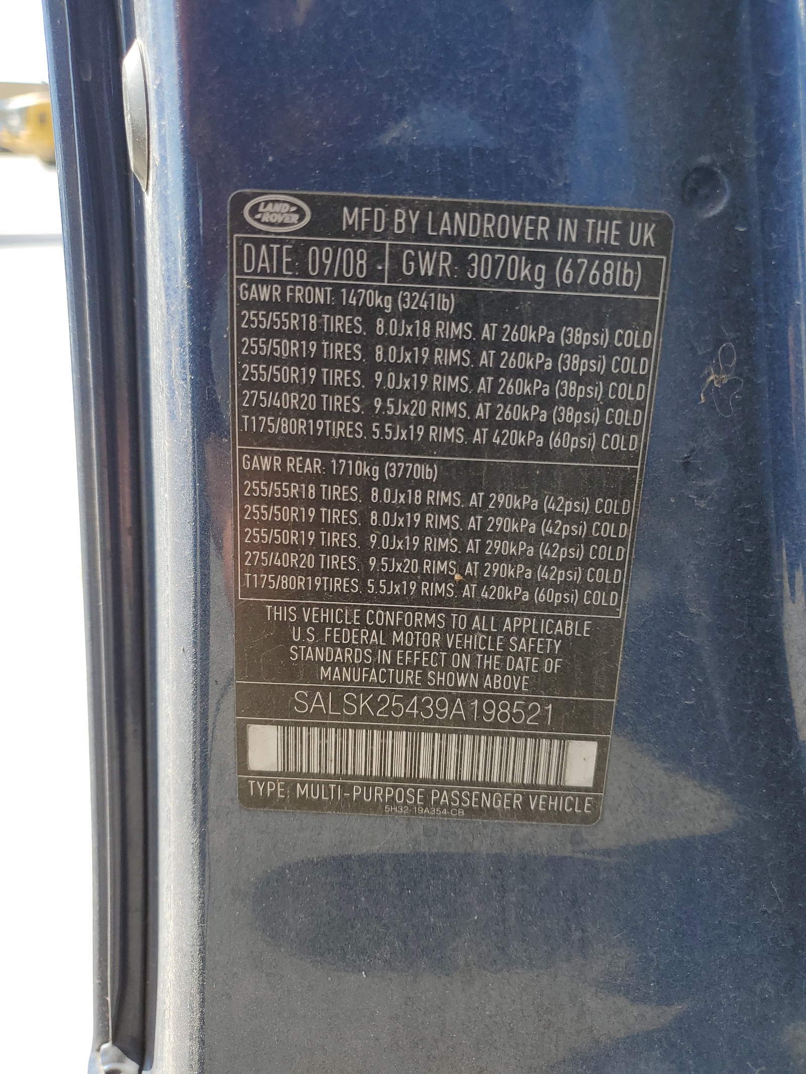 SALSK25439A198521 2009 Land Rover Range Rover Sport Hse