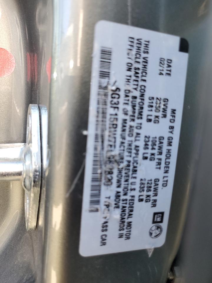 2014 Chevrolet Ss VIN: 6G3F15RW7EL962820 Lot: 64491154