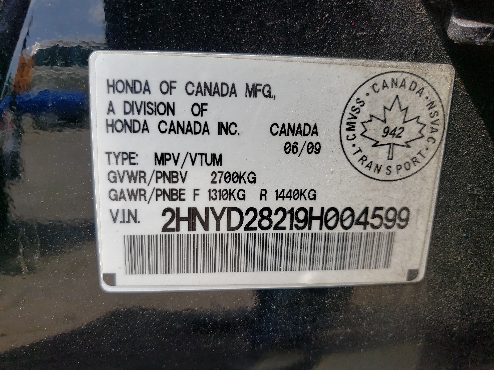 2HNYD28219H004599 2009 Acura Mdx