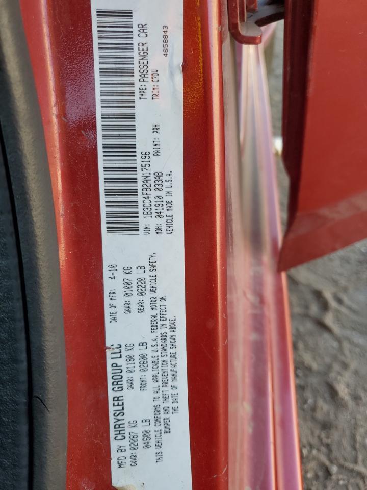 2010 Dodge Avenger Sxt VIN: 1B3CC4FB2AN175196 Lot: 63279204