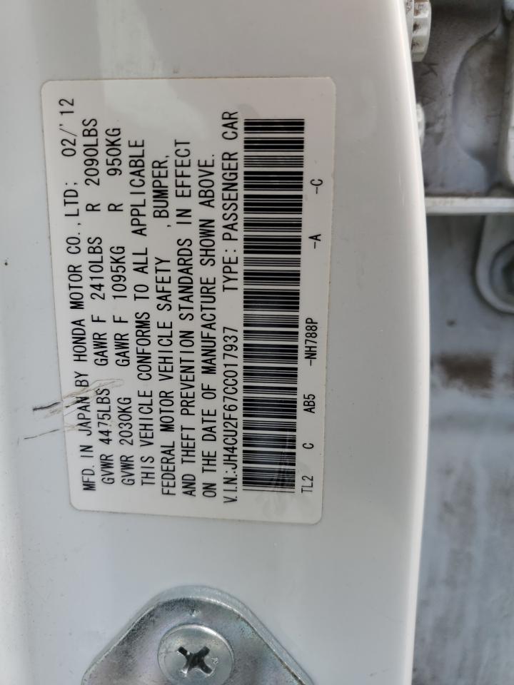 JH4CU2F67CC017937 2012 Acura Tsx Tech