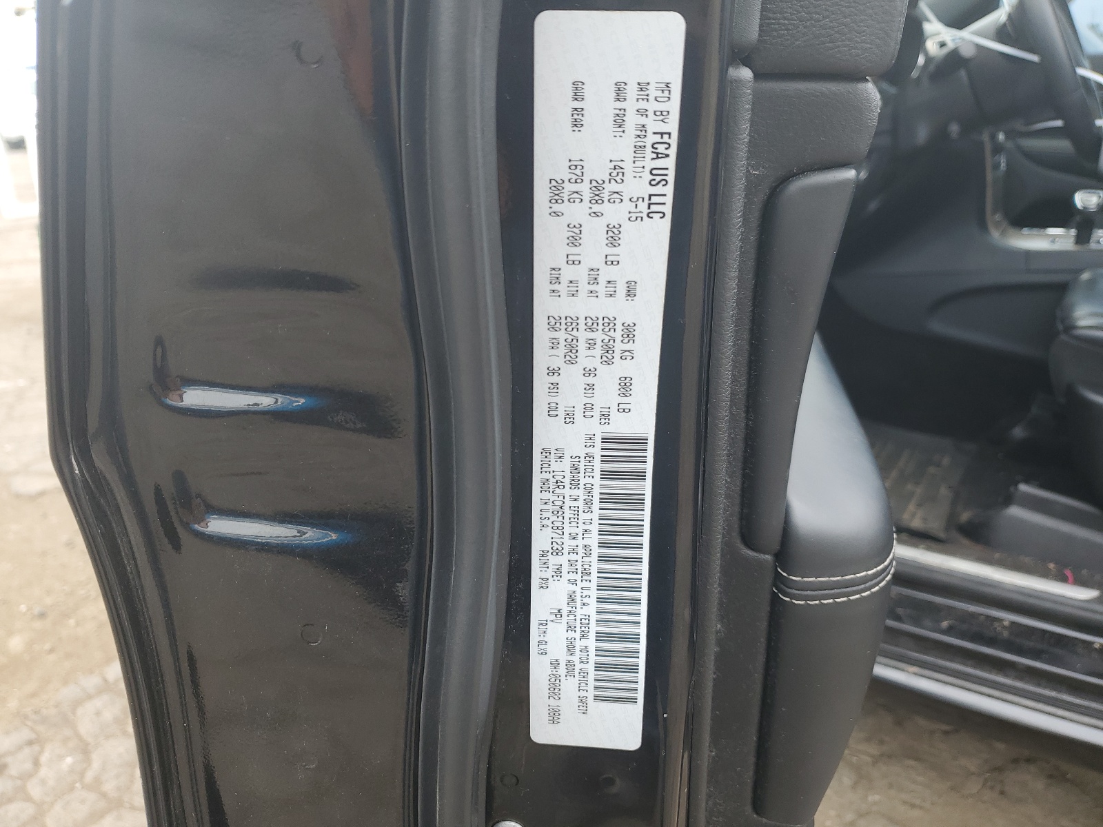 1C4RJFCM6FC371238 2015 Jeep Grand Cherokee Overland 1C4RJFCM6FC371238 2015 Jeep Grand Cherokee Overland