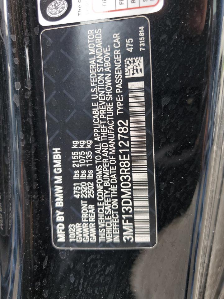 2024 BMW M2 VIN: 3MF13DM03R8E12782 Lot: 64386464