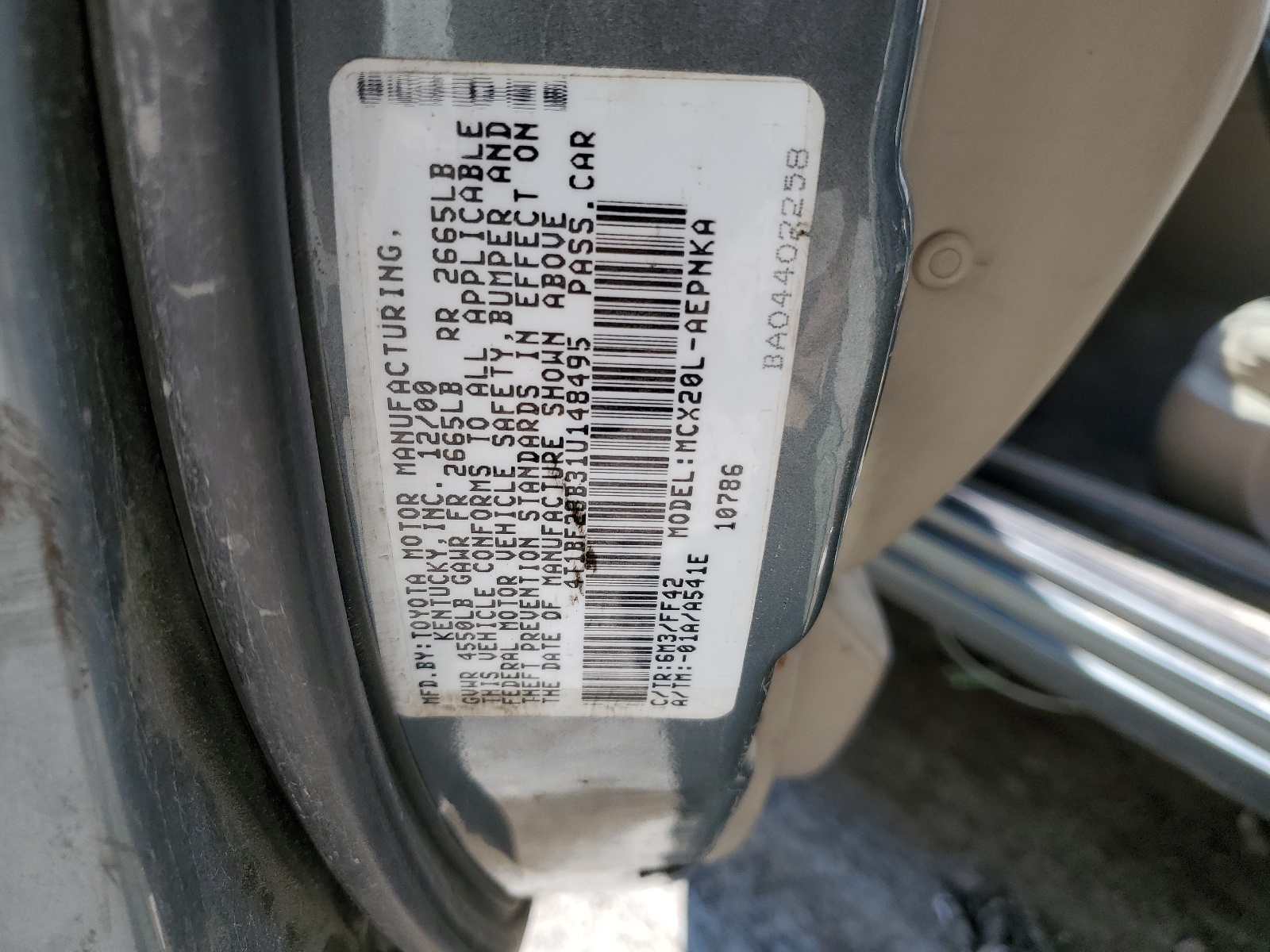 4T1BF28B31U148495 2001 Toyota Avalon Xl