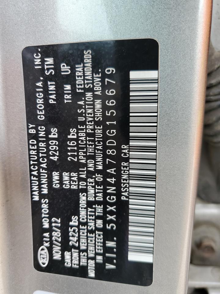 2013 Kia Optima Ex VIN: 5XXGN4A78DG156679 Lot: 65238204