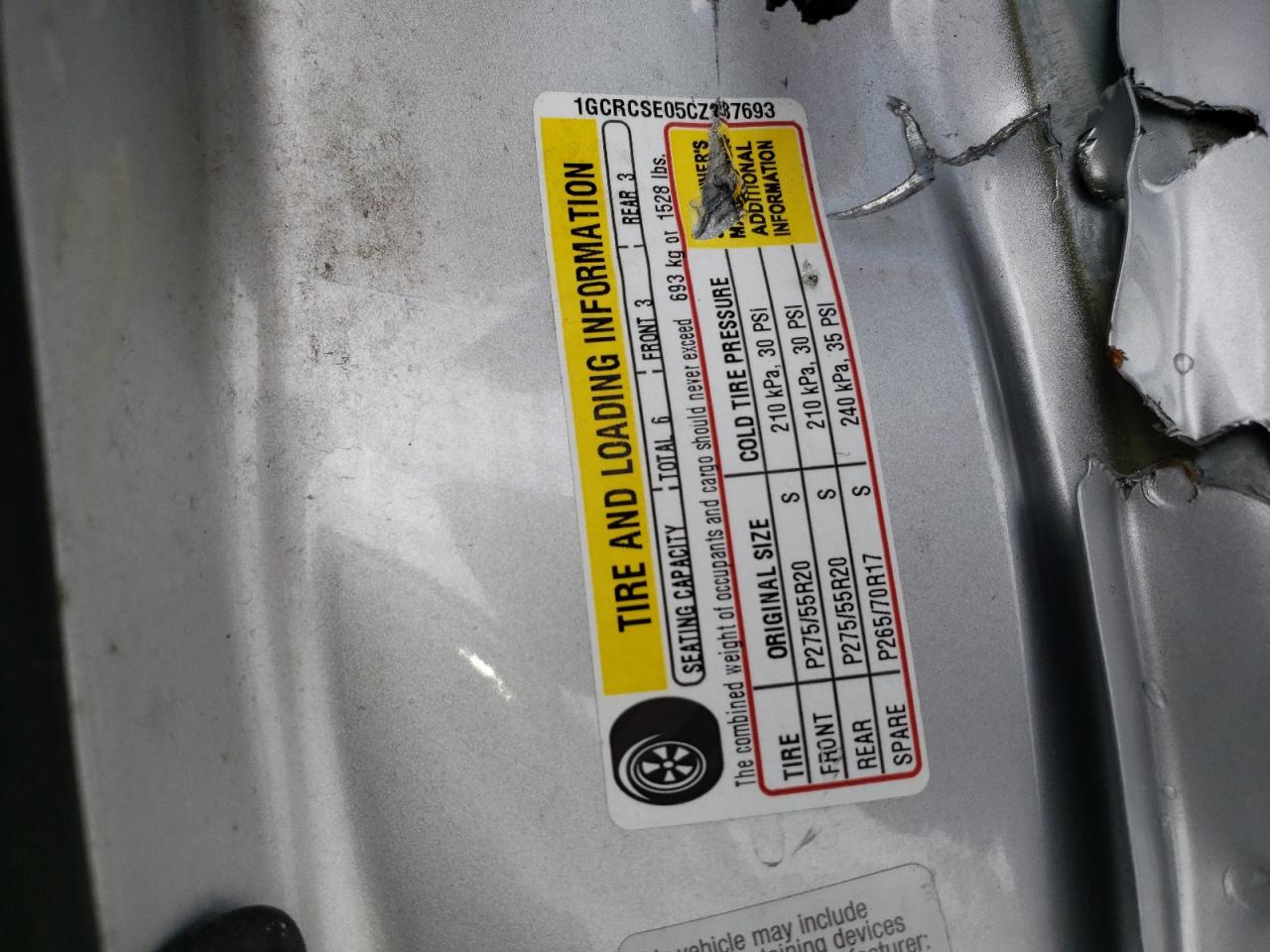 2012 Chevrolet Silverado C1500 Lt VIN: 1GCRCSE05CZ287693 Lot: 62704974