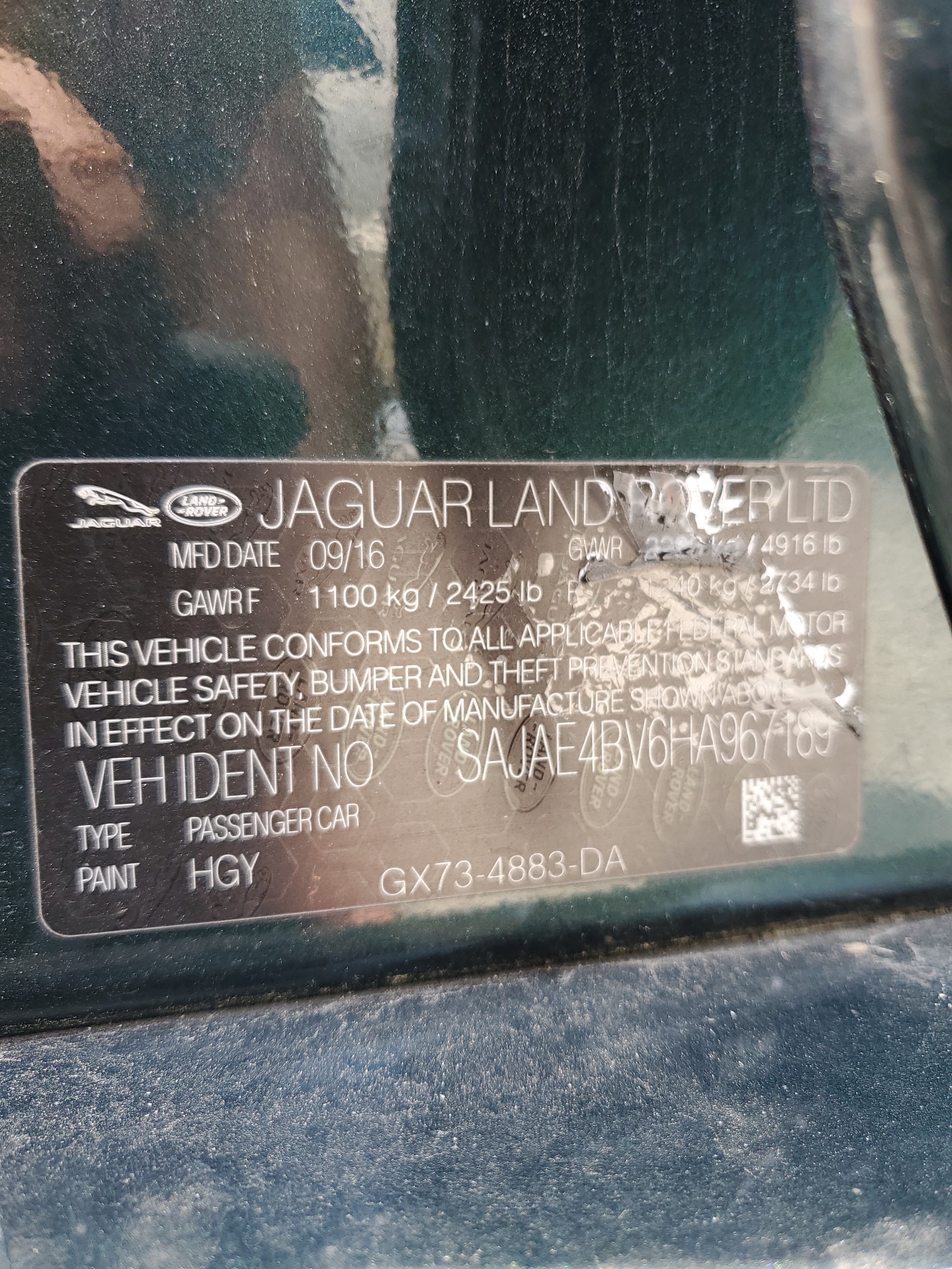 SAJAE4BV6HA967189 2017 Jaguar Xe Prestige