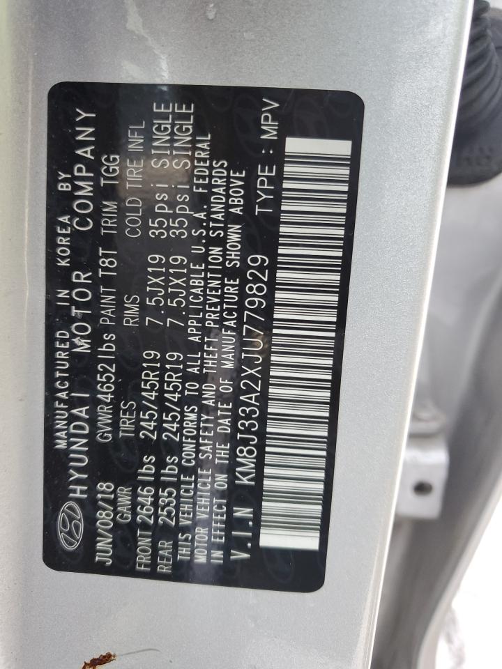 2018 Hyundai Tucson Value VIN: KM8J33A2XJU779829 Lot: 64654074